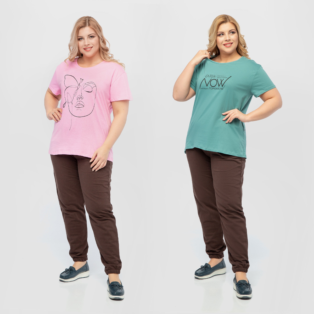 VK_Комплект из 2-х футболок «Катерина», Женская, Домашняя одежда
