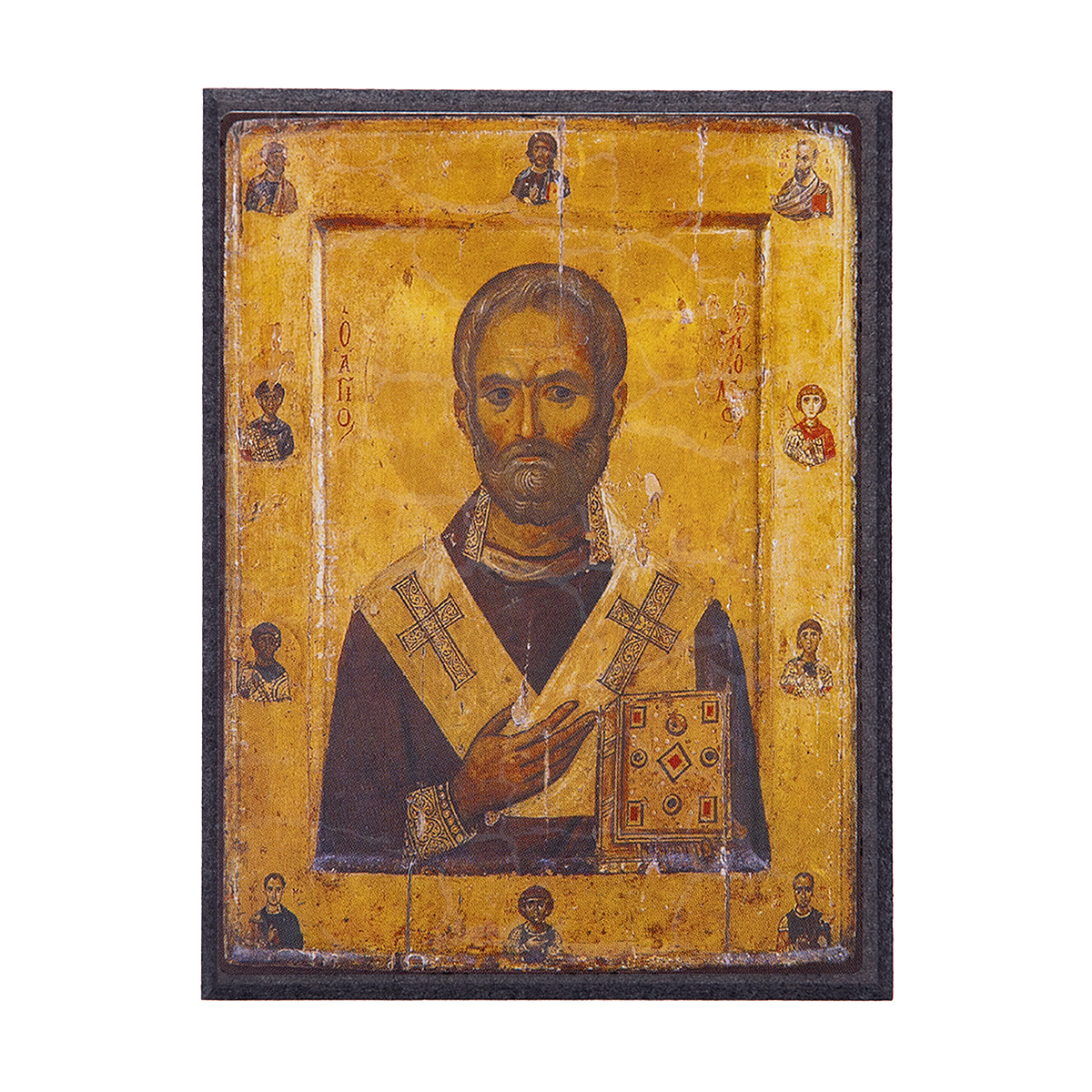 икона николай чудотворец 27х32 в окладе Икона «Николай Чудотворец» в деревянном окладе