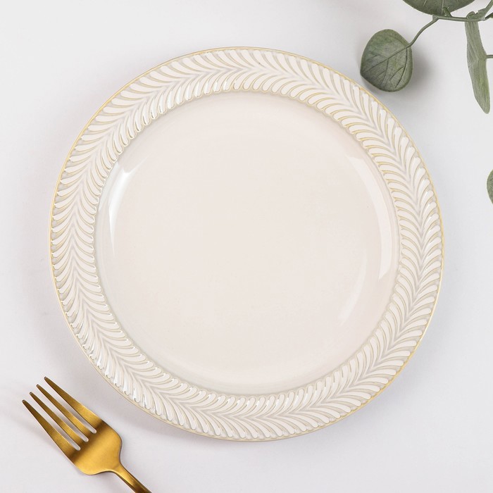 Тарелка обеденная Керамика ручной работы Морская гладь