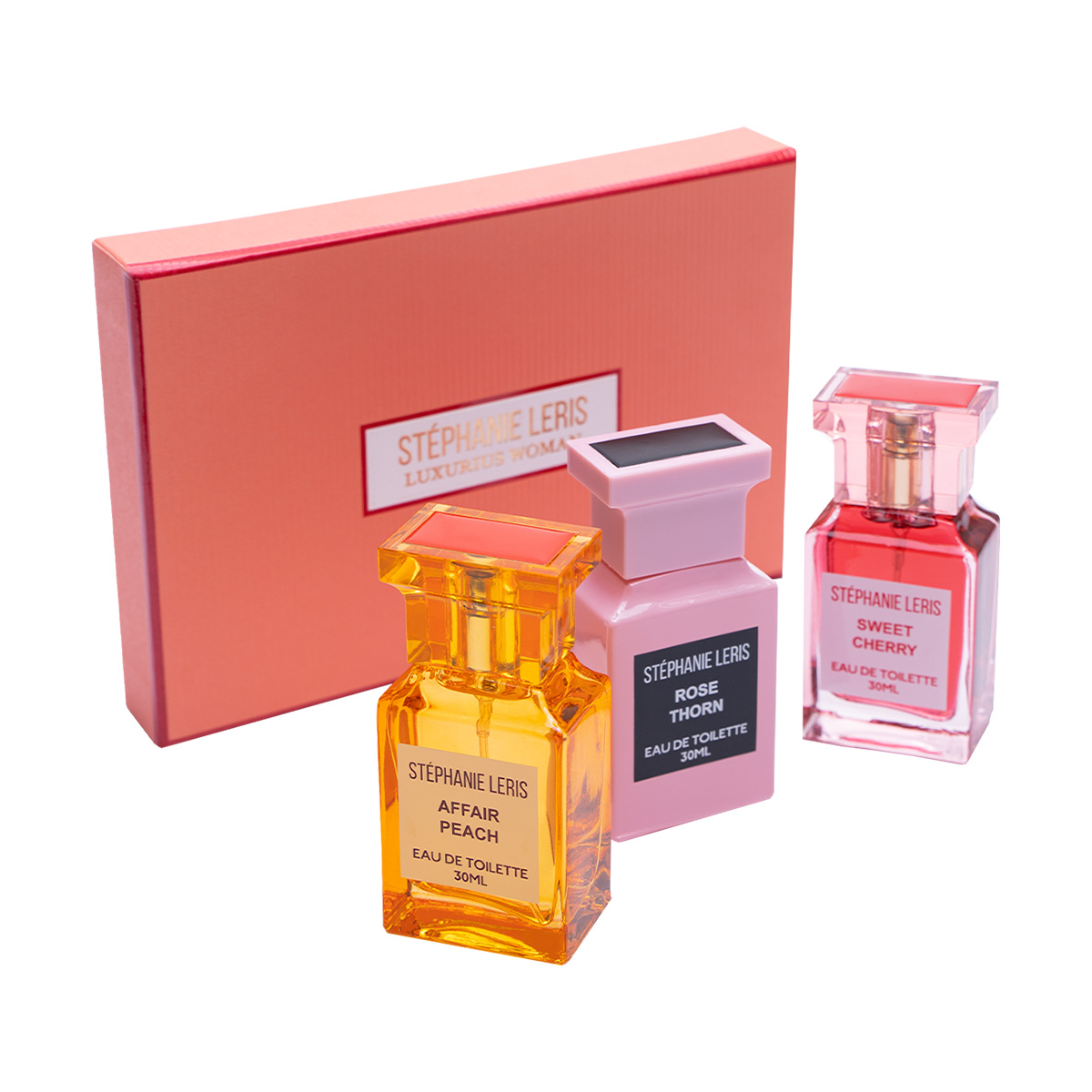 stephanie leris bright touch набор женского парфюма 4 в 1 4 шт по 25 мл Stephanie Leris Luxurious Woman, набор женского парфюма 3 в 1 (3 шт. по 30 мл)