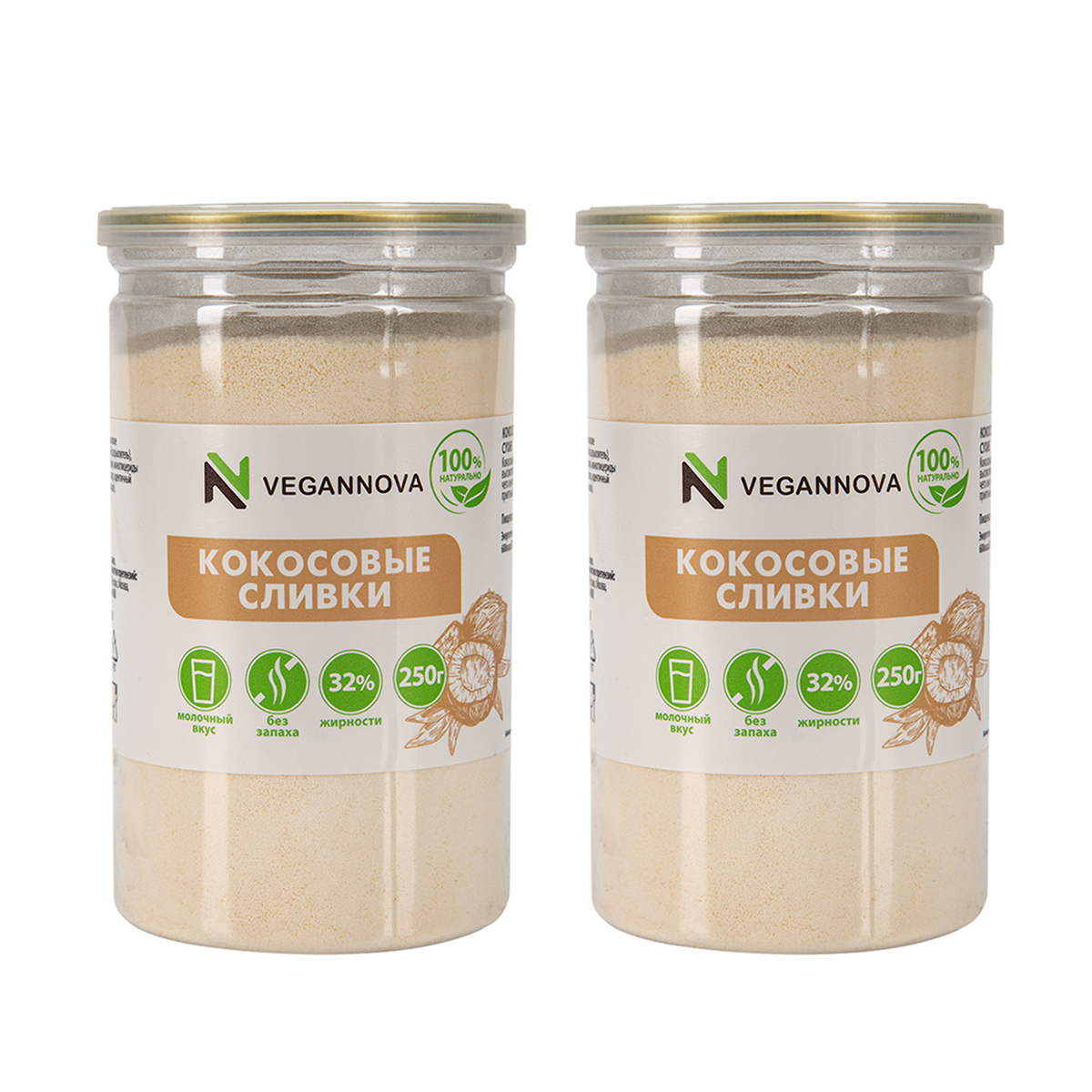 Кокосовые сливки VeganNova (2 шт. по 250 г)
