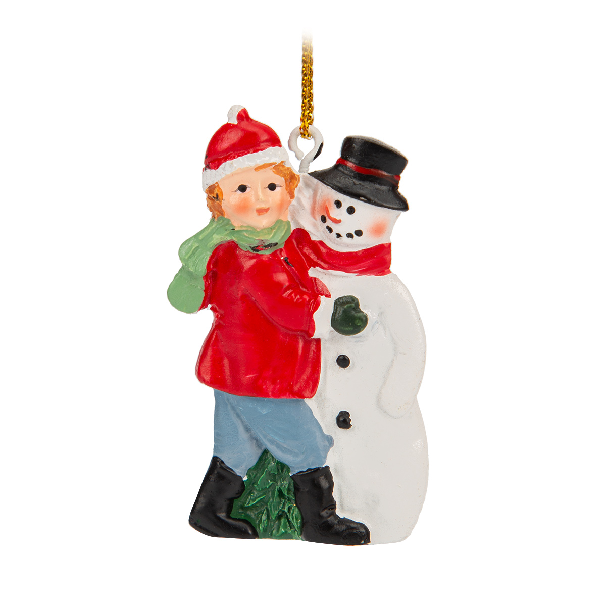 Подвесная фигурка «Мальчик со снеговиком», Декор, Новогодний декор