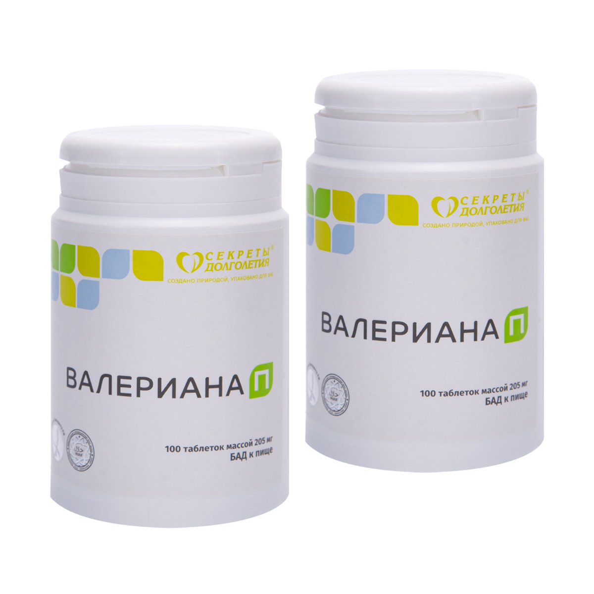 Валериана-П «Парафарм», натуральное успокоительное и снотворное средство, таблетки (2 уп. по 100 шт.)