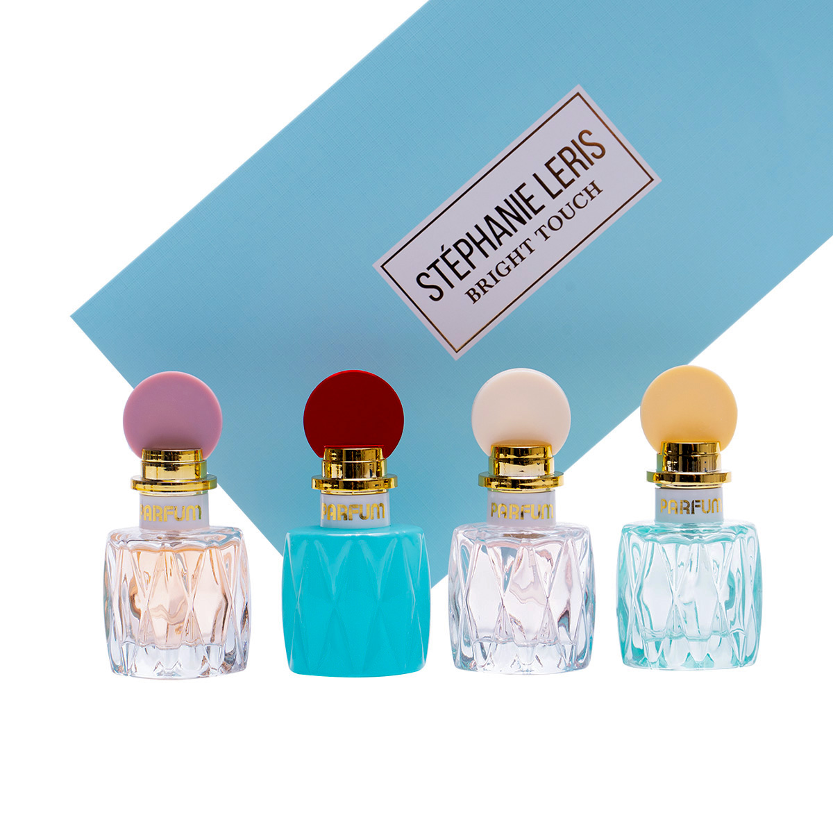 glamour stephanie leris набор женского парфюма 5 в 1 Stephanie Leris Bright Touch, набор женского парфюма 4 в 1 (4 шт. по 25 мл)