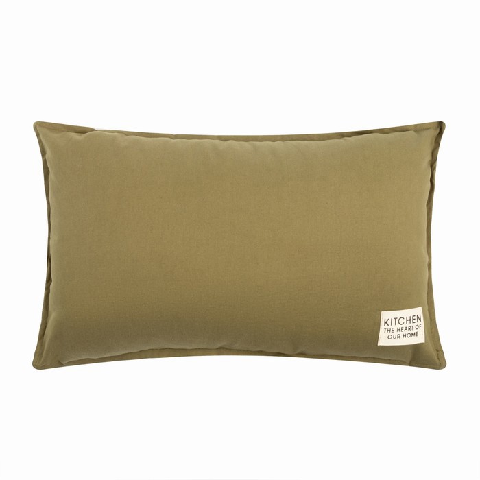 Подушка Этель , 30х50+1 см, зеленый, 100% хлопок