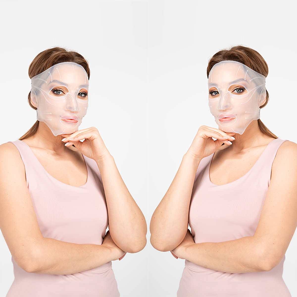 Маска-корсет Doctorcos для подтяжки контура лица Silicone Skin Corset Mask (2 шт.)