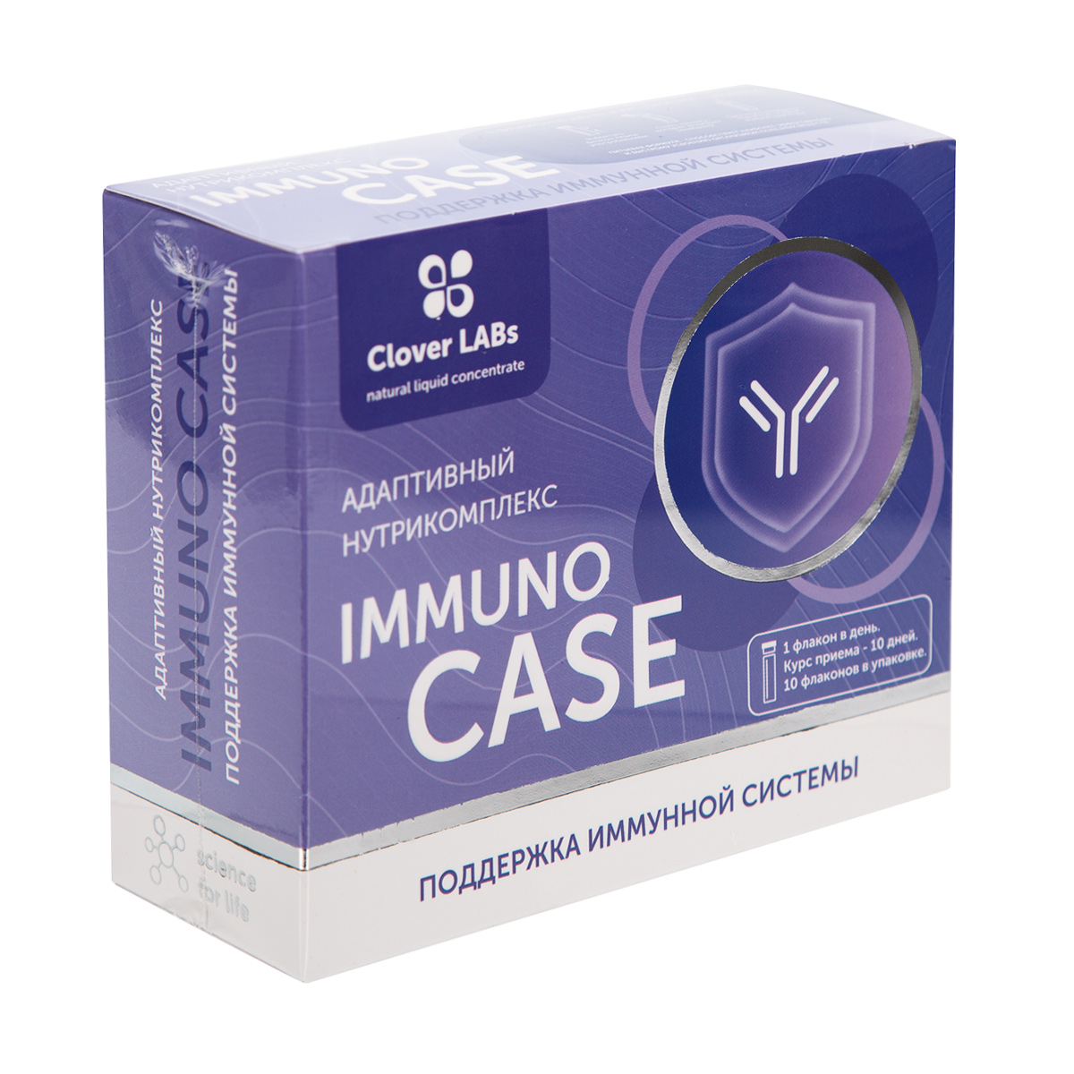 Нутрикомплекс Clover Labs для поддержки иммунитета с чагой (10 шт. по 10 мл) для поддержки женского здоровья с боровой маткой 10 шт по 10 мл