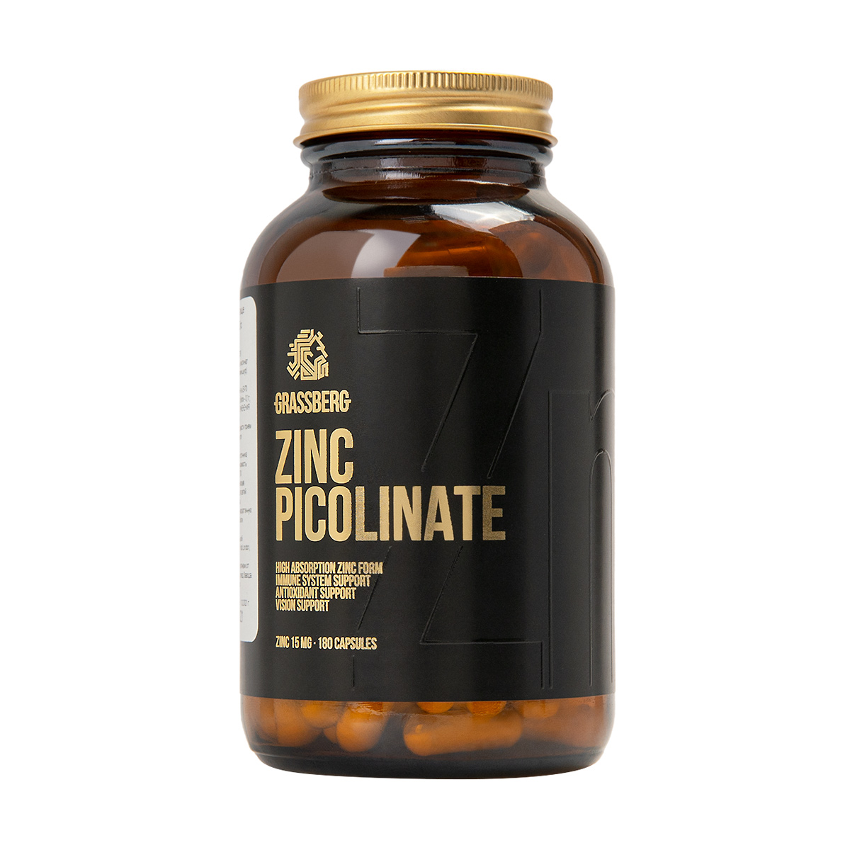 Grassberg Zinc Picolinate High Absorption 15 mg (180 капсул)